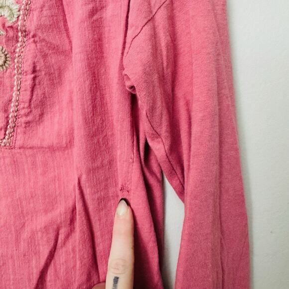 J Jill Red 3/4 Sleeve Boho Blouse Women’s Size XS - Picture 6 of 8